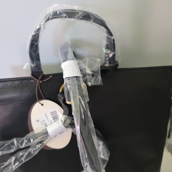 Margot Maggie Leather Back pack In Black - Picture 6 of 9